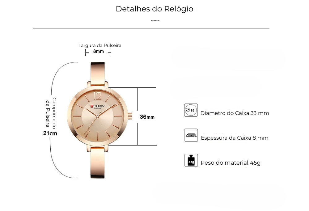 Relógio Curren Elegance