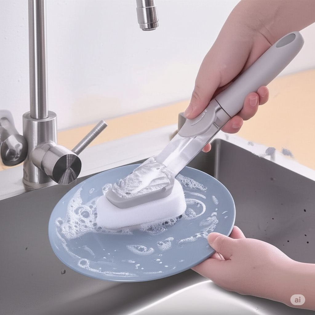 Clean Master 2-in-1 – Escova Multifuncional Compacta para Cozinha