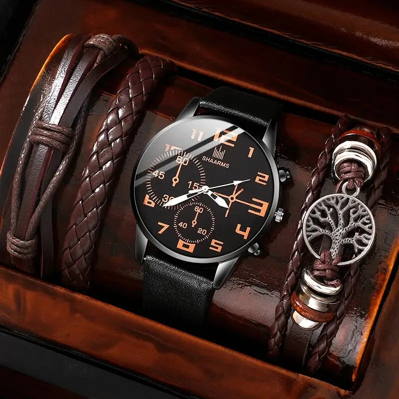 Kit Pulso Forte – Relógio + 4 Pulseiras