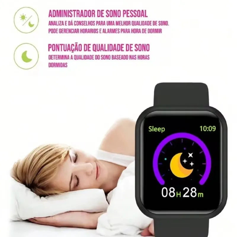 PowerFit Kit™ – Smartwatch D20 + Fones Bluetooth 5.