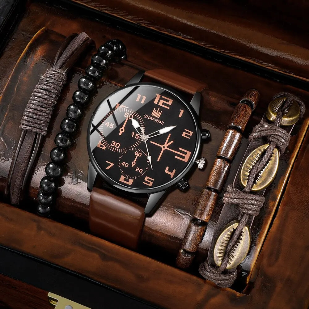 Kit Pulso Forte – Relógio + 4 Pulseiras