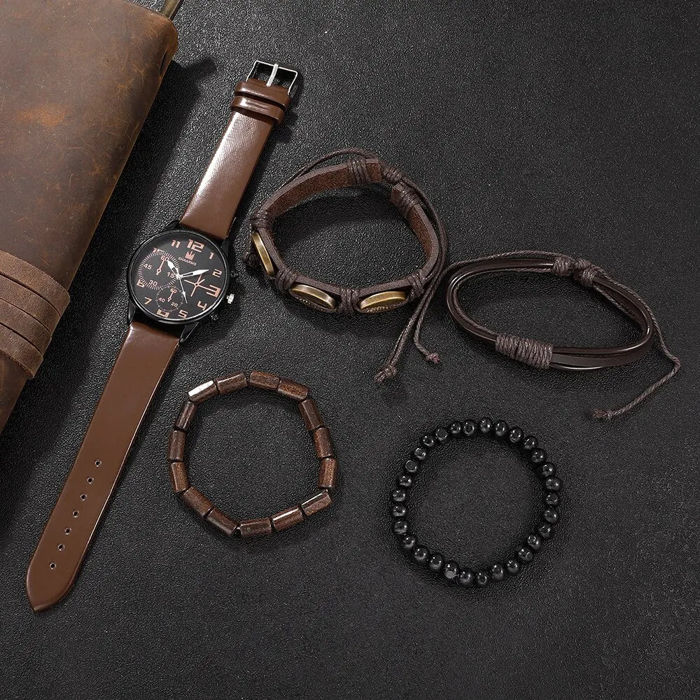 Kit Pulso Forte – Relógio + 4 Pulseiras