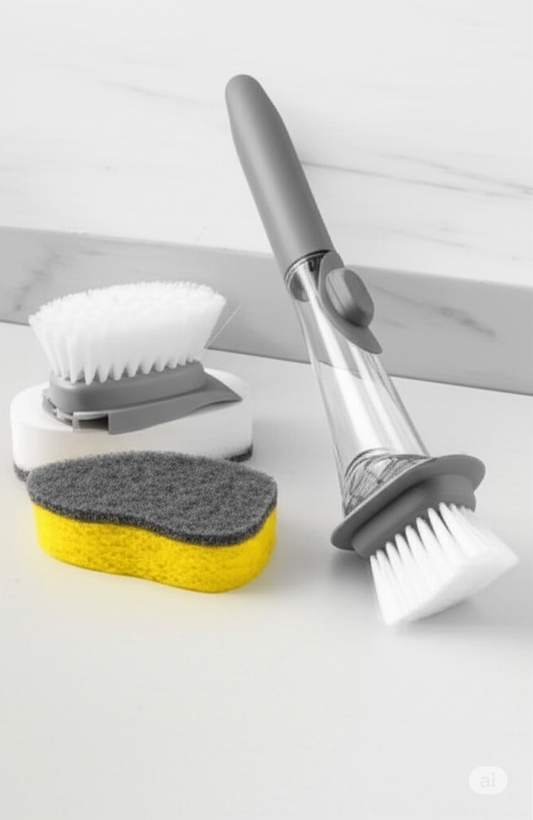 Clean Master 2-in-1 – Escova Multifuncional Compacta para Cozinha